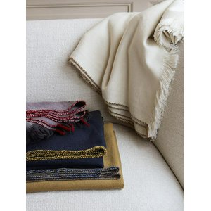 Weston Herringbone Blanket, Off-White