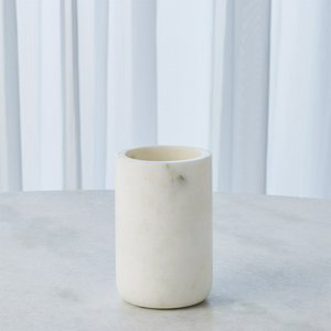 Elle Marble Vase, White