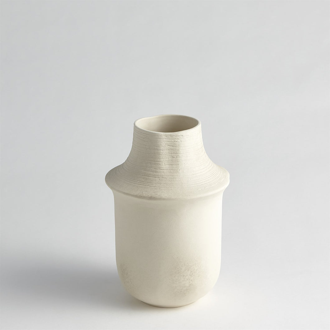 Emory Matte Cream Marble Vase