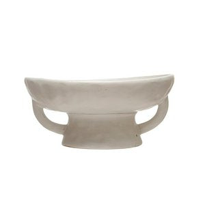 Marlow Stoneware Footed Pedestal Bowl, Reactive Glaze